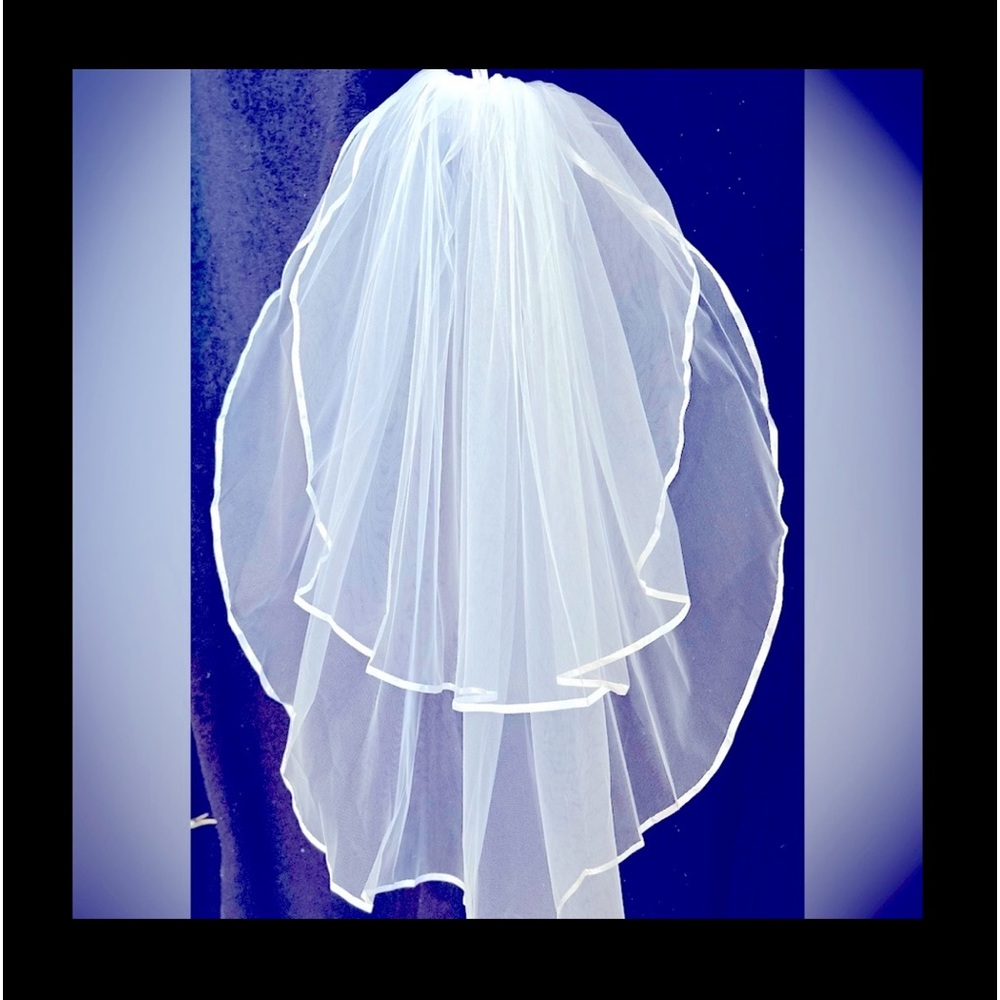 💕Two layer Wedding veil.
